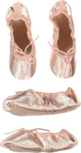 Dancing Daisy Balletschoen Tappers & Pointers satijn roze lederen zool (11cm) Schoen