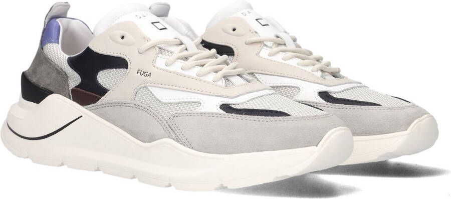 D.a.t.e. Grijze Sneakers met Details van Ivoor en Zwart Leer Gray Heren - Foto 2