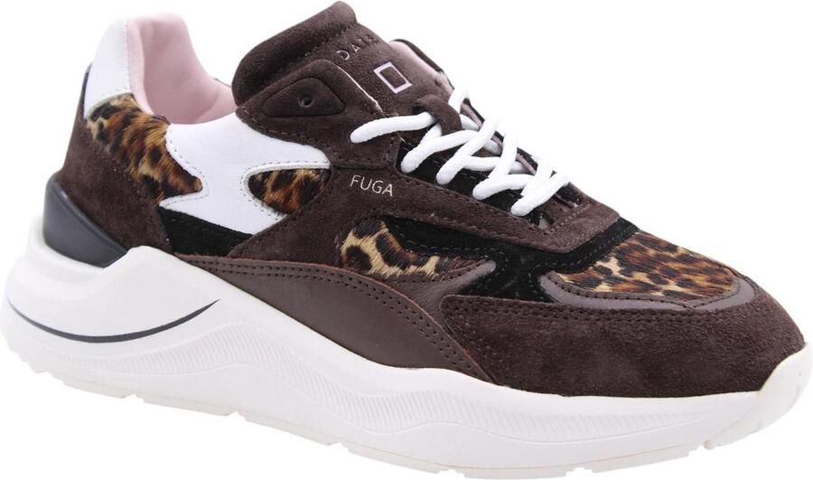 D.a.t.e. Animal Print Bruine Sneaker Fuga Pony