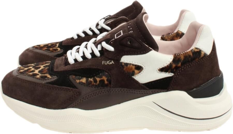 D.a.t.e. Animal Print Bruine Sneaker Fuga Pony