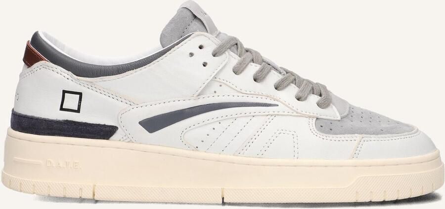 D.A.T.E Lage Sneakers Heren Torneo Colored Maat: 43 Materiaal: Leer Kleur: Wit
