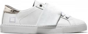 D.A.T.E. Leren Sneaker – Dames Schoen – Newman Strap Stones Linen – Wit