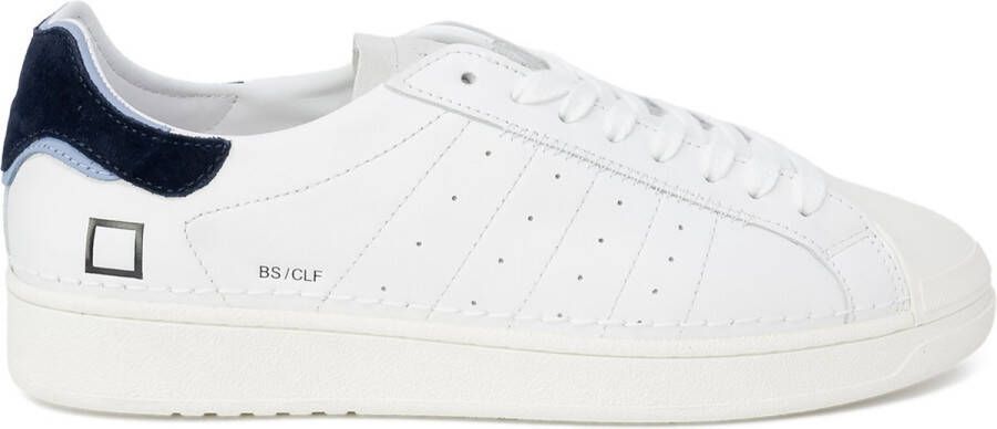 D.a.t.e. Witte Sneakers met Crèmewitte Rubberen Neus en Suède Tong White Heren