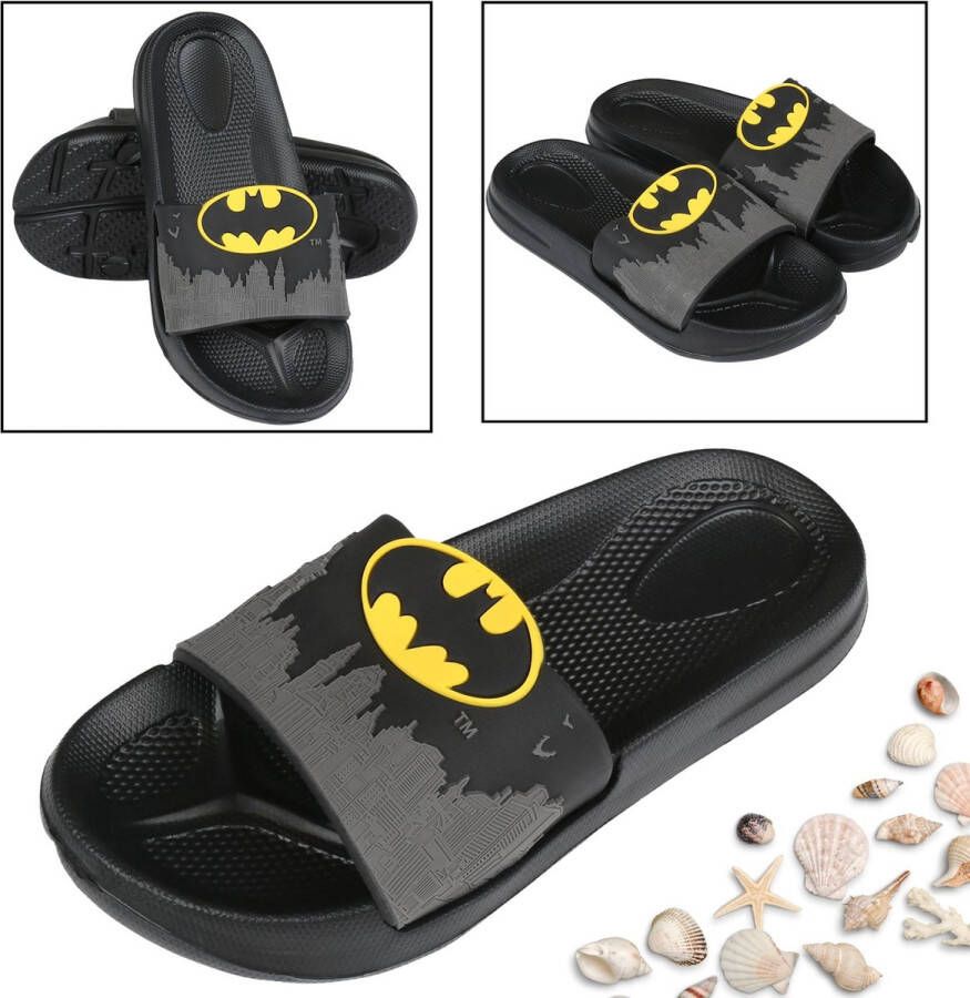 Batman Zwarte rubberen slippers voor jongens