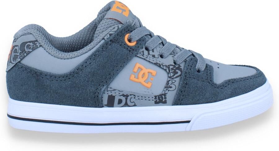 DC Jongens Sneaker Pure Elastic Dark Grey grey orange