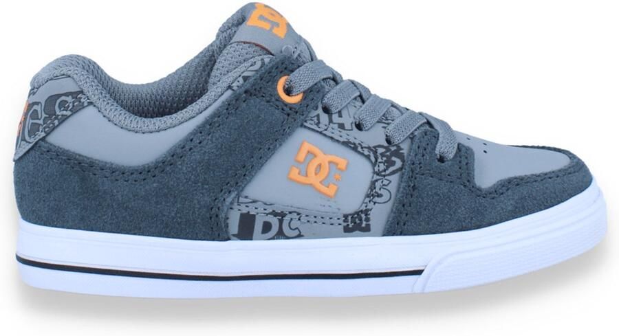 DC Shoes Pure Elastic Jongens Grijs Schoenen met elastische inzetstukken