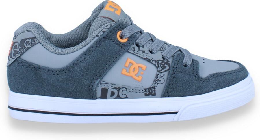 DC Shoes Pure Elastic Jongens Grijs Schoenen met elastische inzetstukken