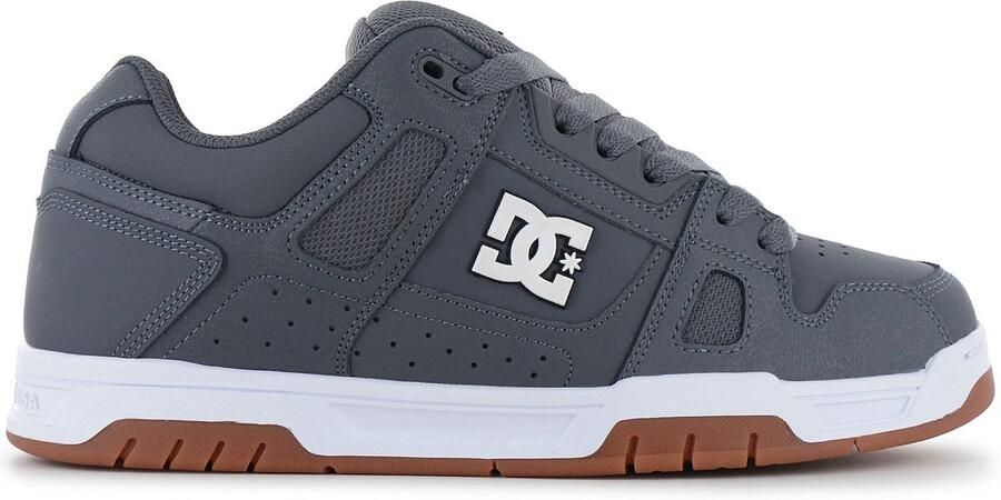 DC Shoes Stag Heren Sneakers Skater Skate Schoenen Leer Grijs 320188-2GG