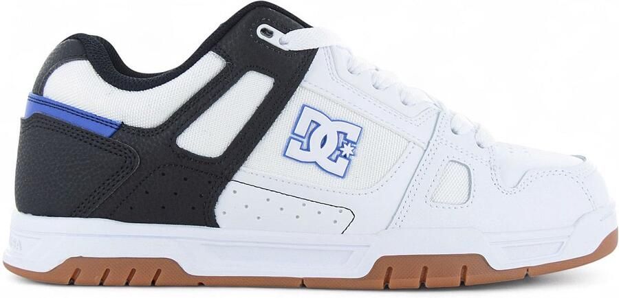 DC Shoes Stag Heren Sneakers Skater Skate Schoenen Leer Wit D