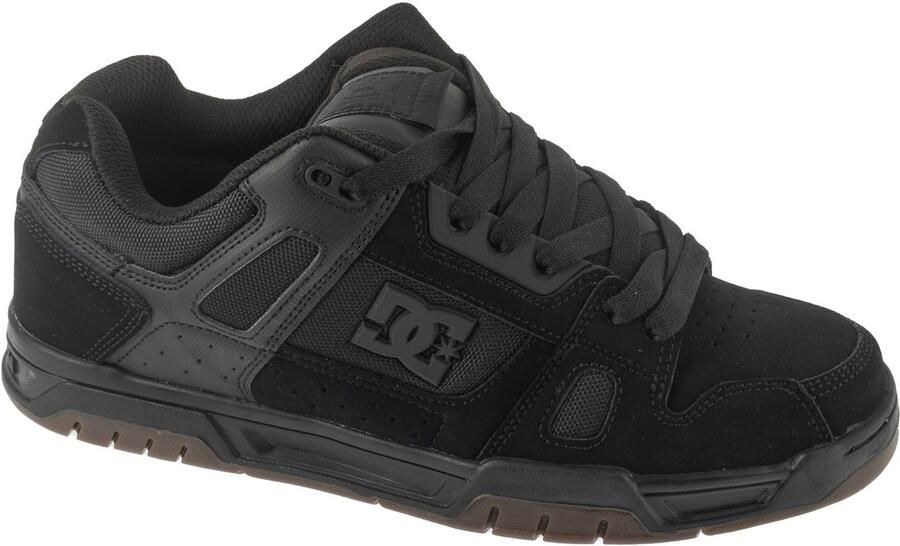 DC Shoes Stag Heren Sneakers Skater Skate Schoenen Leer Zwart 320188-BGM