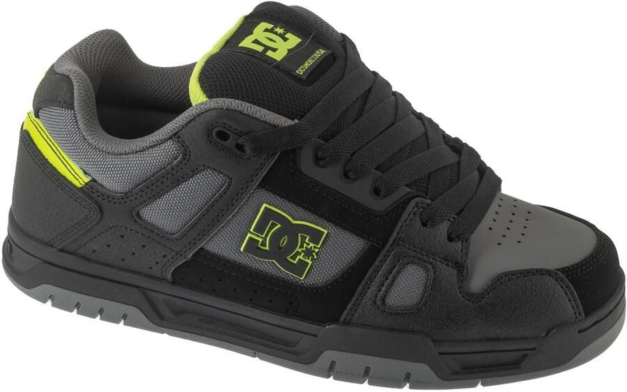 DC Shoes Stag Heren Sneakers Skater Skate Schoenen Leer Zwart D