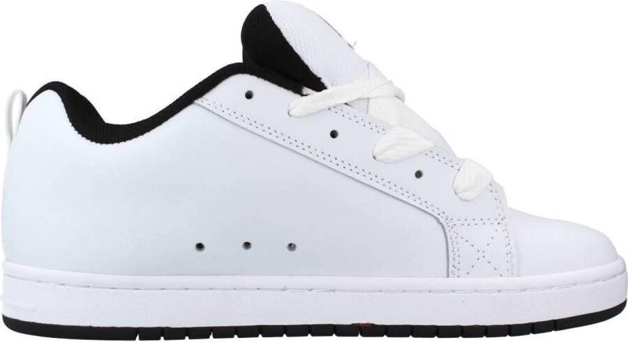 DC Shoes Leren Sneakers met Mesh Tong White Heren