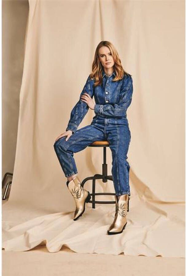 City Western metallic City Western bruiloft Bo Cowboylaarzen Western Laarzen Dames Goud - Foto 5