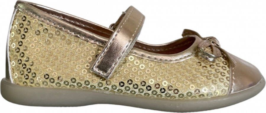 Deb&Dan ballerina's met paillettes goud