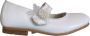 Deb&Dan lederen ballerina met tule en pareltjes wit - Thumbnail 1