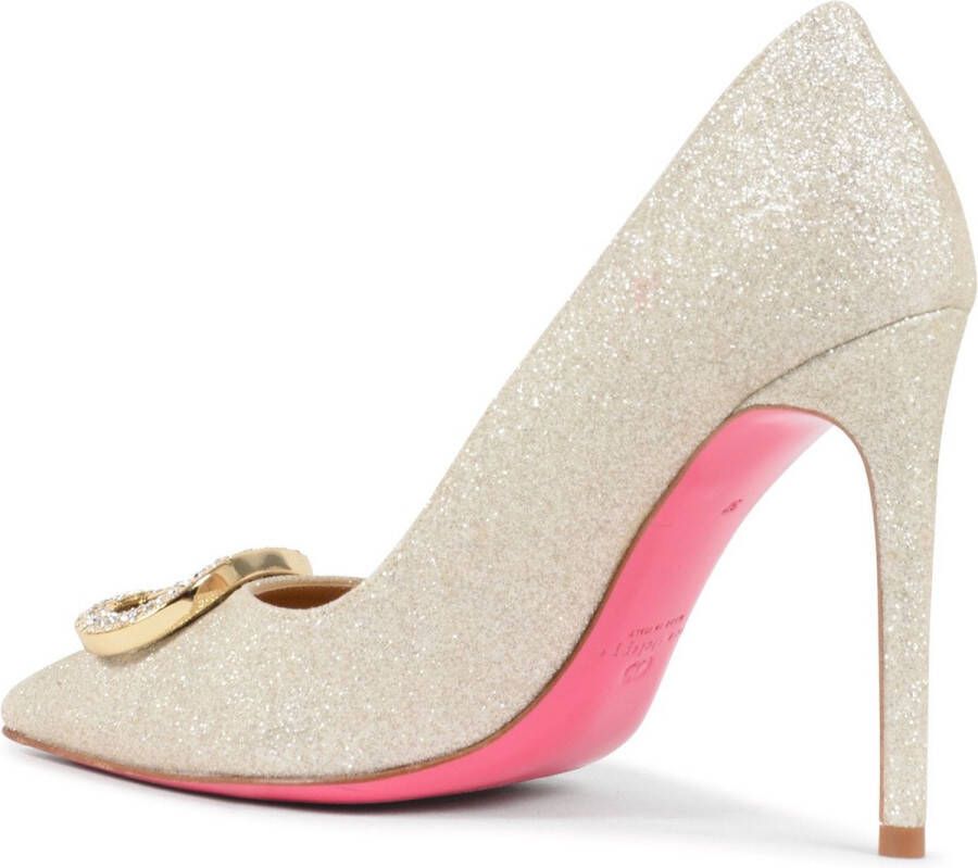 Dee Ocleppo Glitter Logo Pump Beige Dames