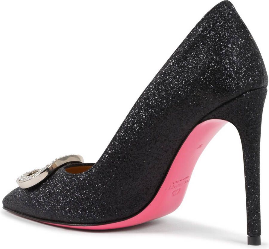 Dee Ocleppo Glitter Logo Pump Black Dames