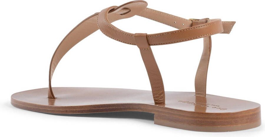 Dee Ocleppo Teenslippers Anfisa Leren String Sandalen Tan