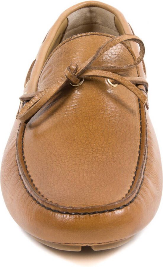 Dee Ocleppo Italiaanse handgestikte leren loafers Brown Heren