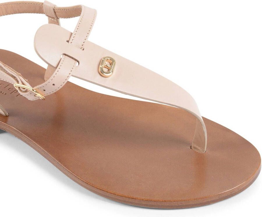 Dee Ocleppo Teenslippers De Athena Leren Sandalen Naakt