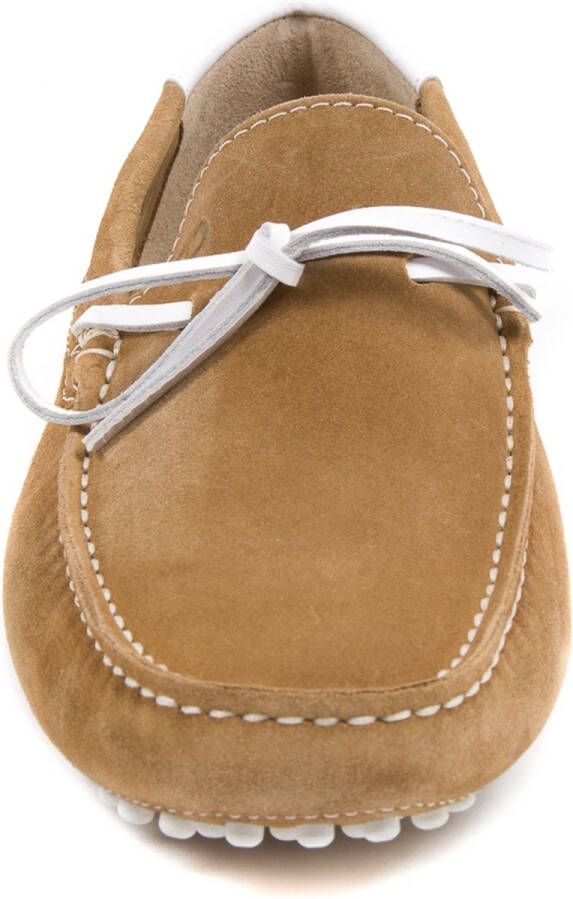 Dee Ocleppo Italiaanse suède loafers met rubberen zolen Beige