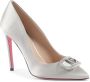 Dee Ocleppo Sneakers Kristallen Gesp Pumps Zilver Satijn - Thumbnail 1