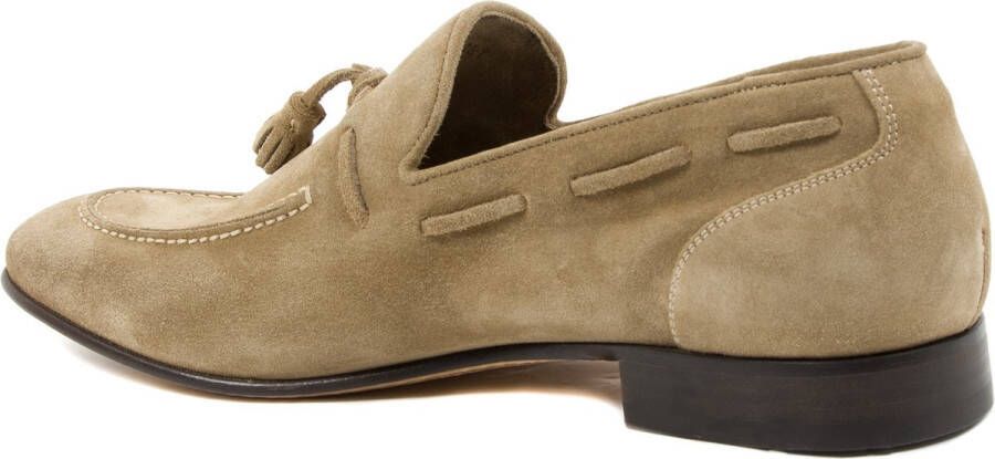 Dee Ocleppo Taupe Suede Loafers Beige