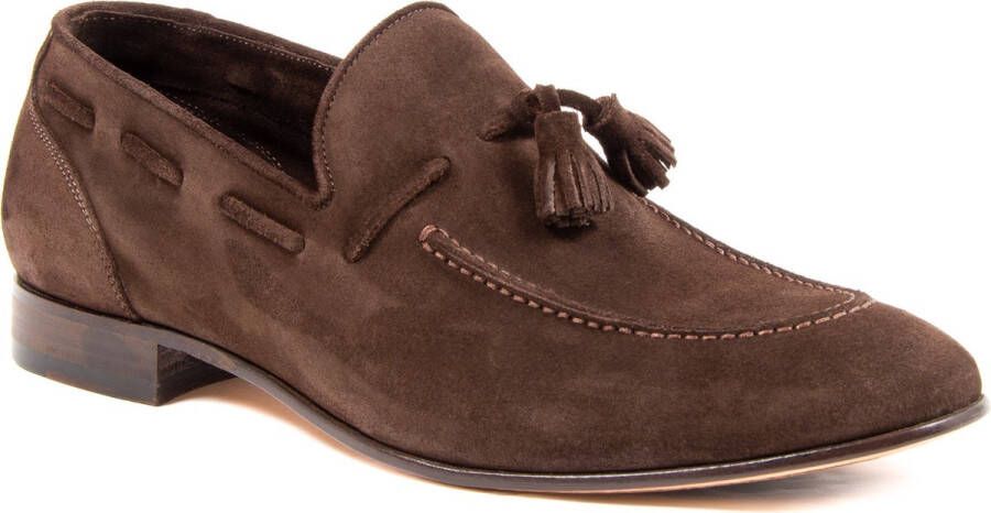 Dee Ocleppo Italiaanse suède leren loafers donkerbruin Brown