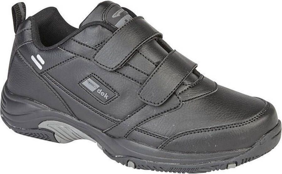 Dek OHIO lederen Touch Fasten zwarte herensneaker