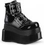 Demonia BEAR 104 = ) 4 1 2 Tiered PF Lace Up Ankle Boot Side Zip - Thumbnail 1