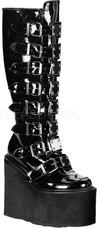 Demonia Cult SWING-815 Plateau Laarzen 42 Shoes Zwart
