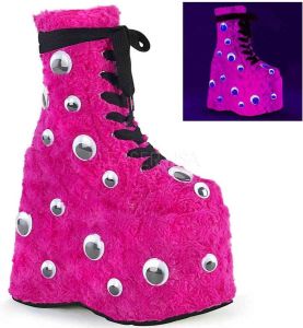 Demonia Enkellaars 36 Shoes SLAY 206 Roze