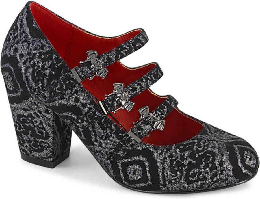 DemoniaCult VIVIKA-38 Hoge hakken Vleermuis 36 Shoes Zwart Zilverkleurig - Foto 1