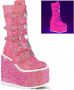 DemoniaCult Demonia Laarzen SWING-230G Roze - Thumbnail 3