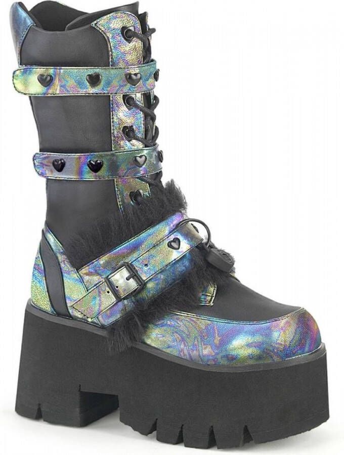 DemoniaCult ASHES-120 Plateau Laarzen 36 Shoes Zwart Multicolours