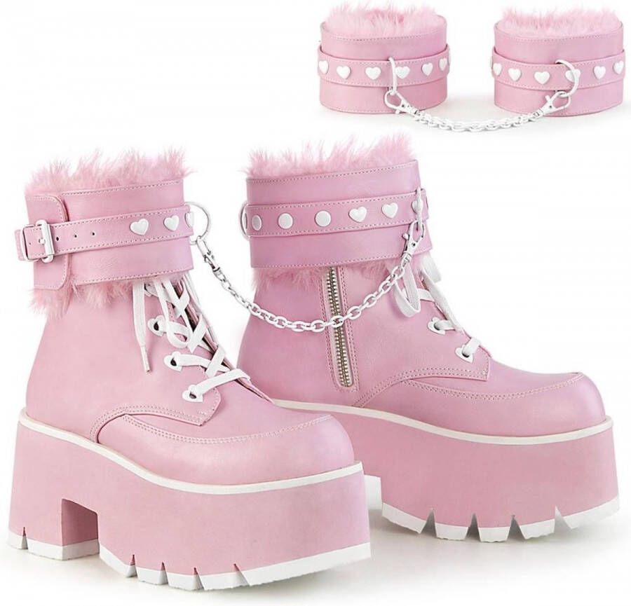 DemoniaCult ASHES-57 Plateau Laarzen 36 Shoes Roze