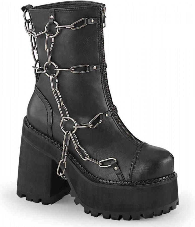 Demonia Plateau Laarzen 36 Shoes ASSAULT 66 Zwart