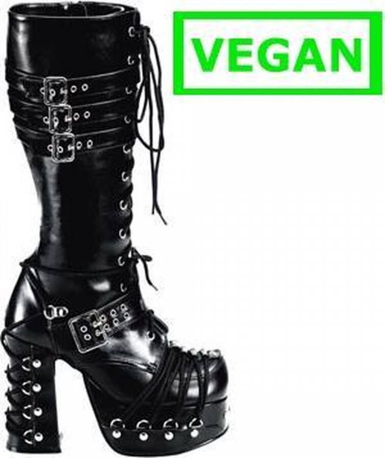 DemoniaCult CHARADE-206 Plateau Laarzen 37 Shoes Zwart