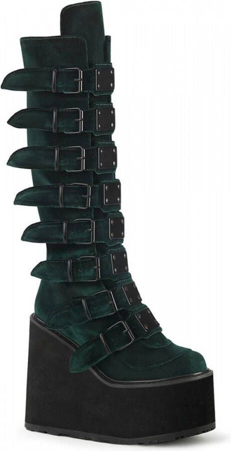 DemoniaCult SWING-815 Plateau Laarzen 36 Shoes Groen