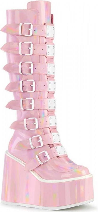 DemoniaCult SWING-815 Plateau Laarzen 36 Shoes Roze Wit