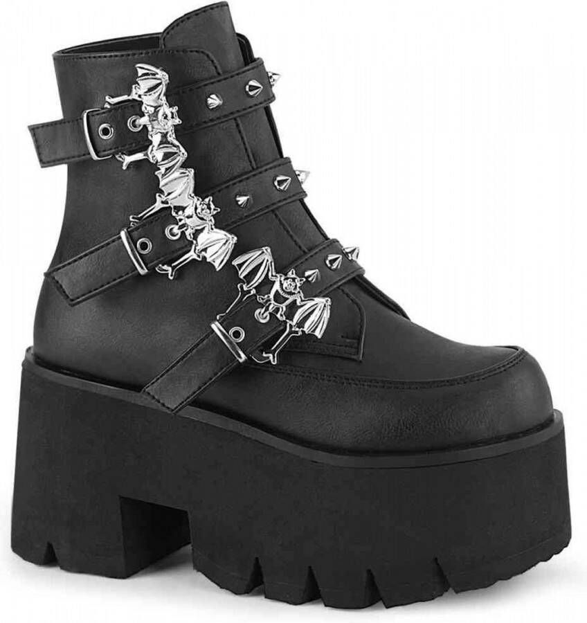 DemoniaCult ASHES-55 Plateau Laarzen 37 Shoes Zwart