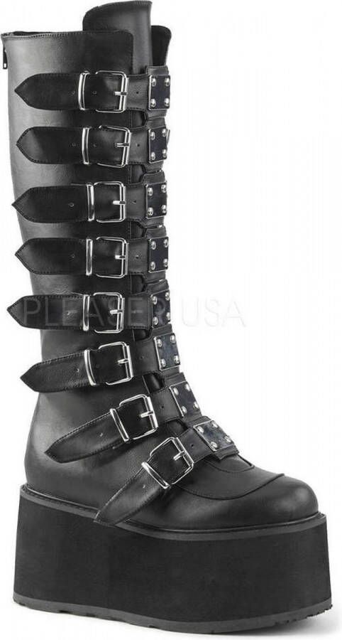 DemoniaCult DAMNED-318 Plateau Laarzen 37 Shoes Zwart