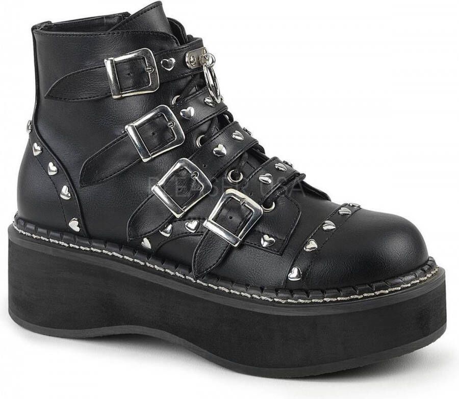 DemoniaCult EMILY-315 Plateau Laarzen 37 Shoes Zwart