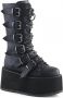 DemoniaCult DAMNED-225 Plateau Laarzen 37 Shoes Zwart - Thumbnail 1