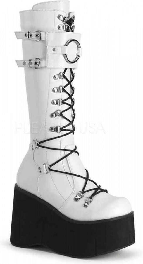 DemoniaCult Demonia Plateau Laarzen KERA-200 Wit