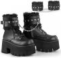 DemoniaCult ASHES-57 Plateau Laarzen 39 Shoes Zwart - Thumbnail 1