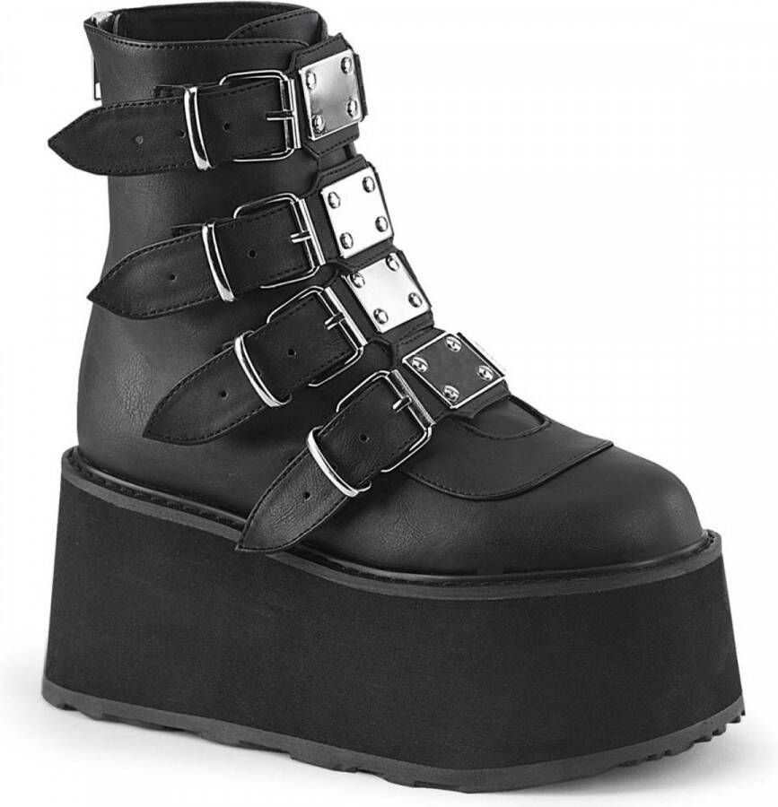 DemoniaCult DAMNED-105 Plateau Laarzen 38 Shoes Zwart