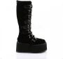 DemoniaCult DAMNED-318 Plateau Laarzen 38 Shoes Zwart - Thumbnail 1