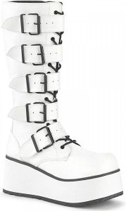 Demonia Plateau Laarzen 41 Shoes TRASHVILLE 518 Wit