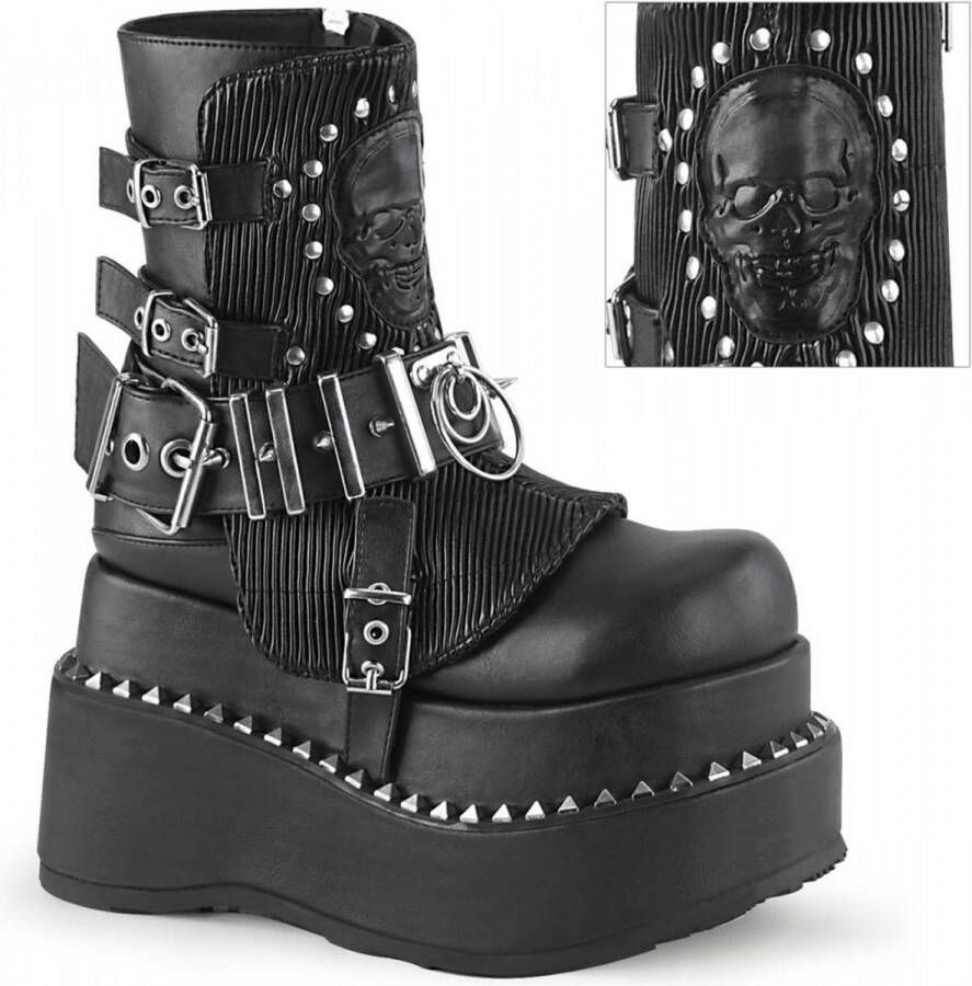 DemoniaCult BEAR-150 Plateau Laarzen 41 Shoes Zwart